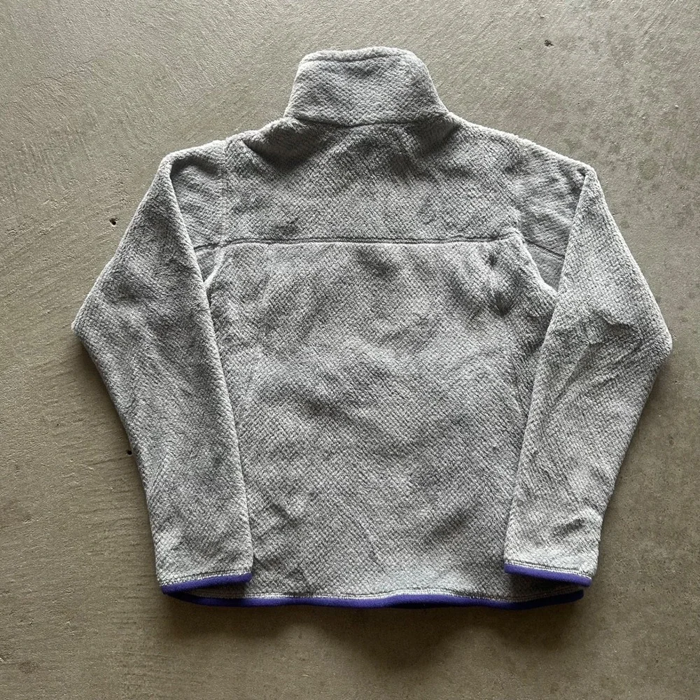 Patagonia Re-Tool Snap T Synchilla Jacket Womens Medium Gray Fleece Logo 25442
